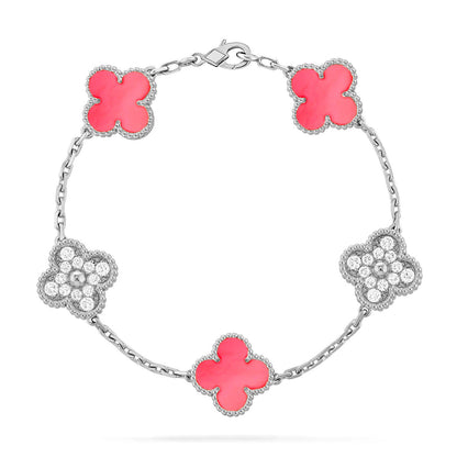 [Aura ]Neue CLOVER 5 MOTIVE ROSÉ-PERLMUTT-ARMBAND-KOLLEKTION