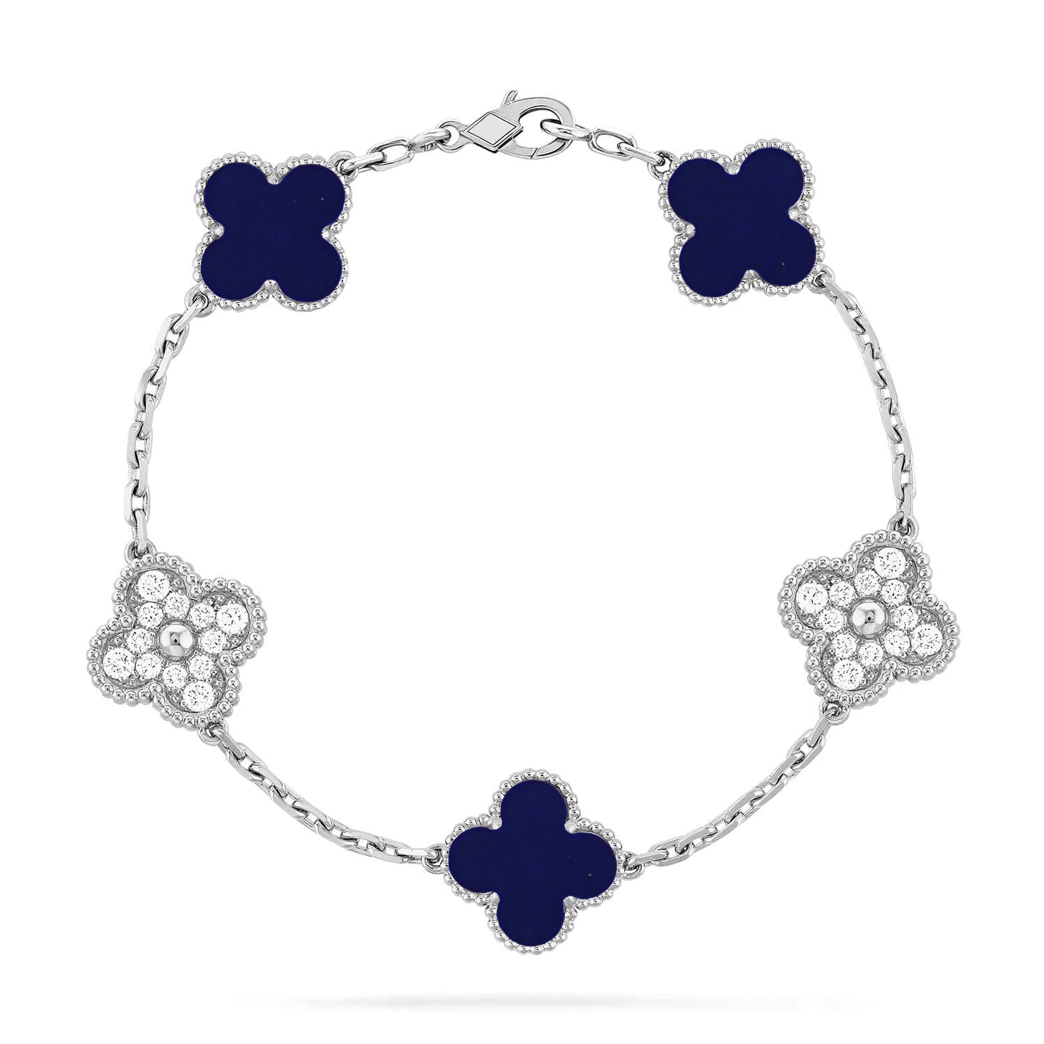 [Aura ]New CLOVER 5 MOTIF LAPIS LAZULI BRACELET COLLECTION