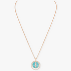 [Aura ]  MOVE 3 DIAMONDS TURQUOISE PINK GOLD DIAMOND NECKLACE