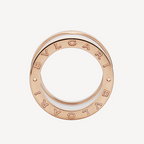 [⭐DORISW]ZERO 1 FOUR-BAND LOOPS AND WHITE CERAMIC SPIRAL PINK GOLD RING