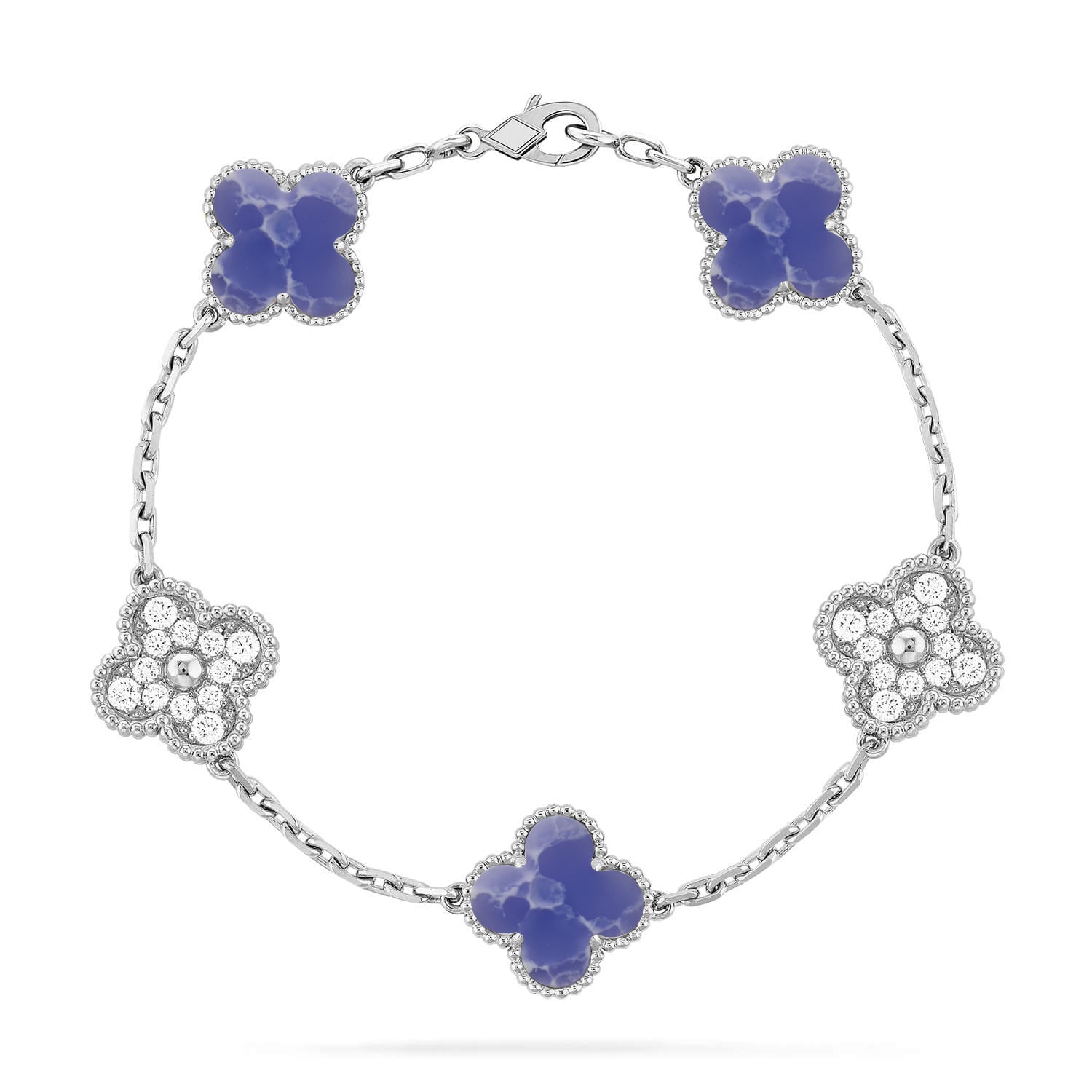 [Aura ]New CLOVER 5 MOTIF BLUE VEINS BRACELET COLLECTION