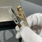 [Aura ]Move Noa Rose Gold Pavé Diamond Bangle Bracelet