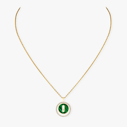 [⭐Aura ] MOVE 1 DIAMOND MALACHITE GOLD DIAMOND NECKLACE