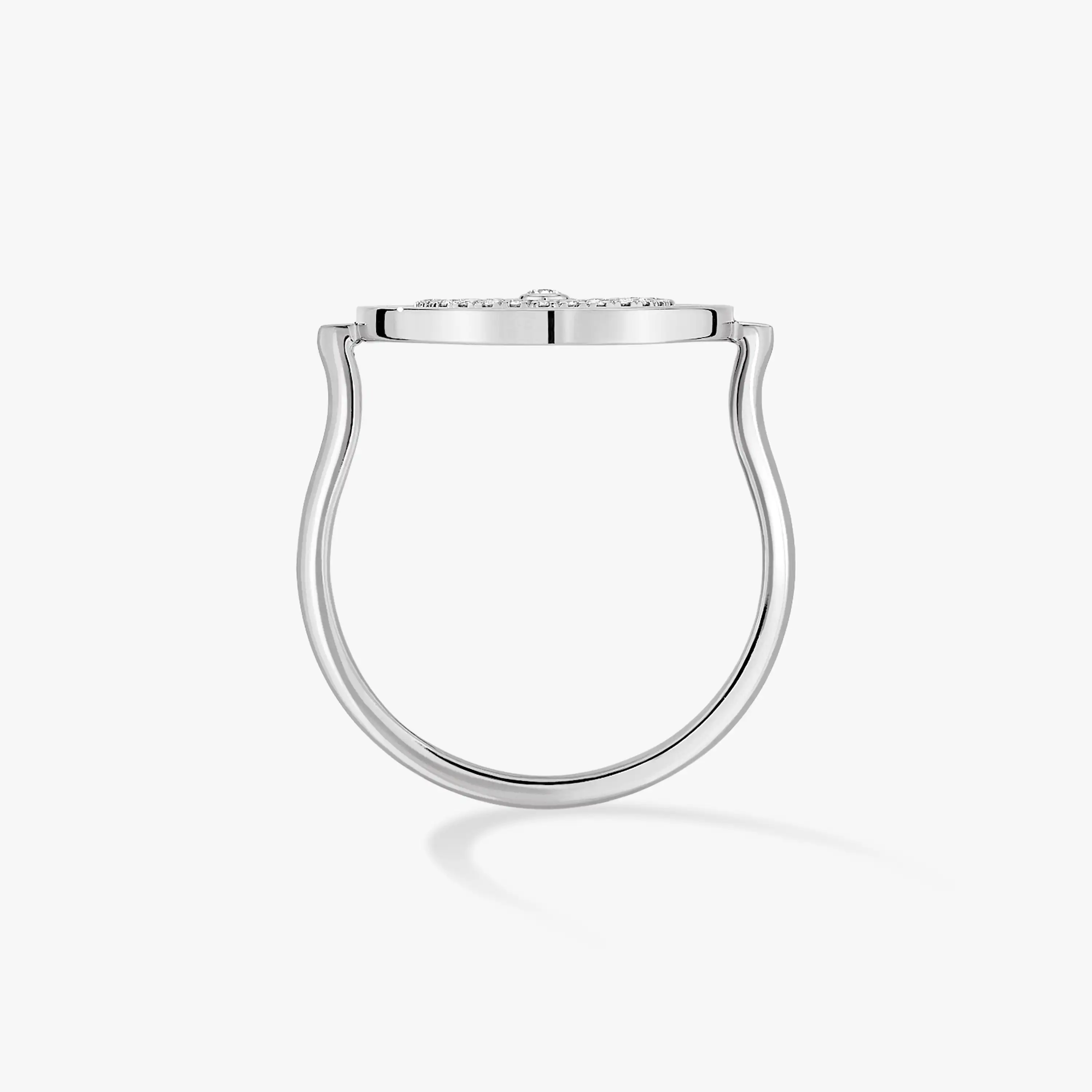 [Aura ]  MOVE PAVED SILVER DIAMOND RING