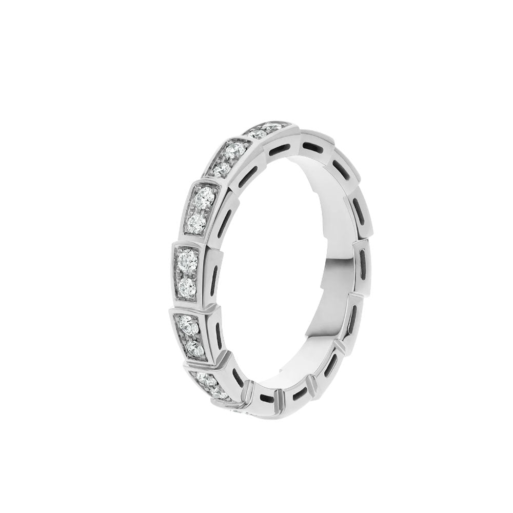 [⭐DORISW]SERPENTI RING SILVER DIAMOND PAVED 3MM