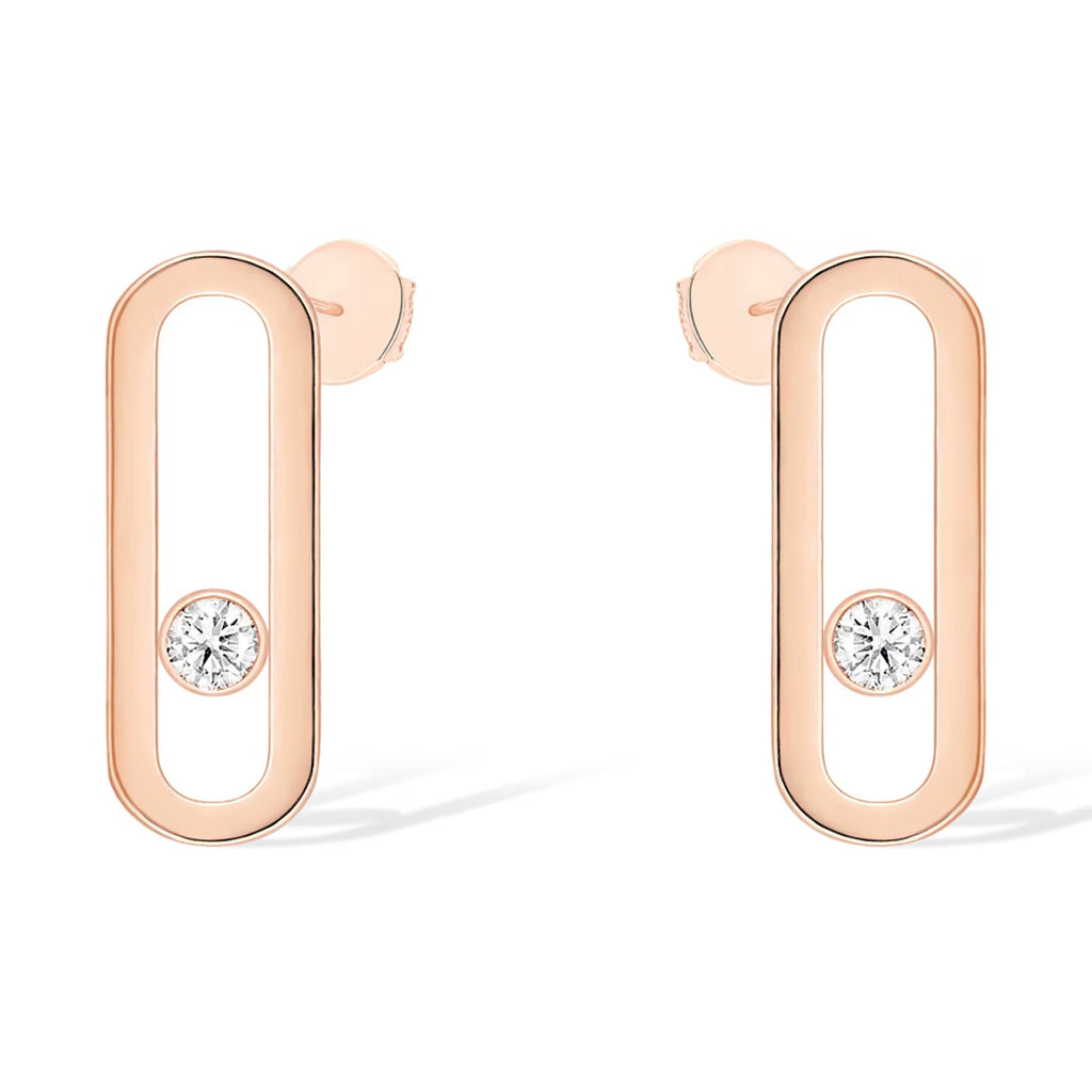 [Aura ] MOVE UNO SMALL 1 DIAMOND EARRINGS