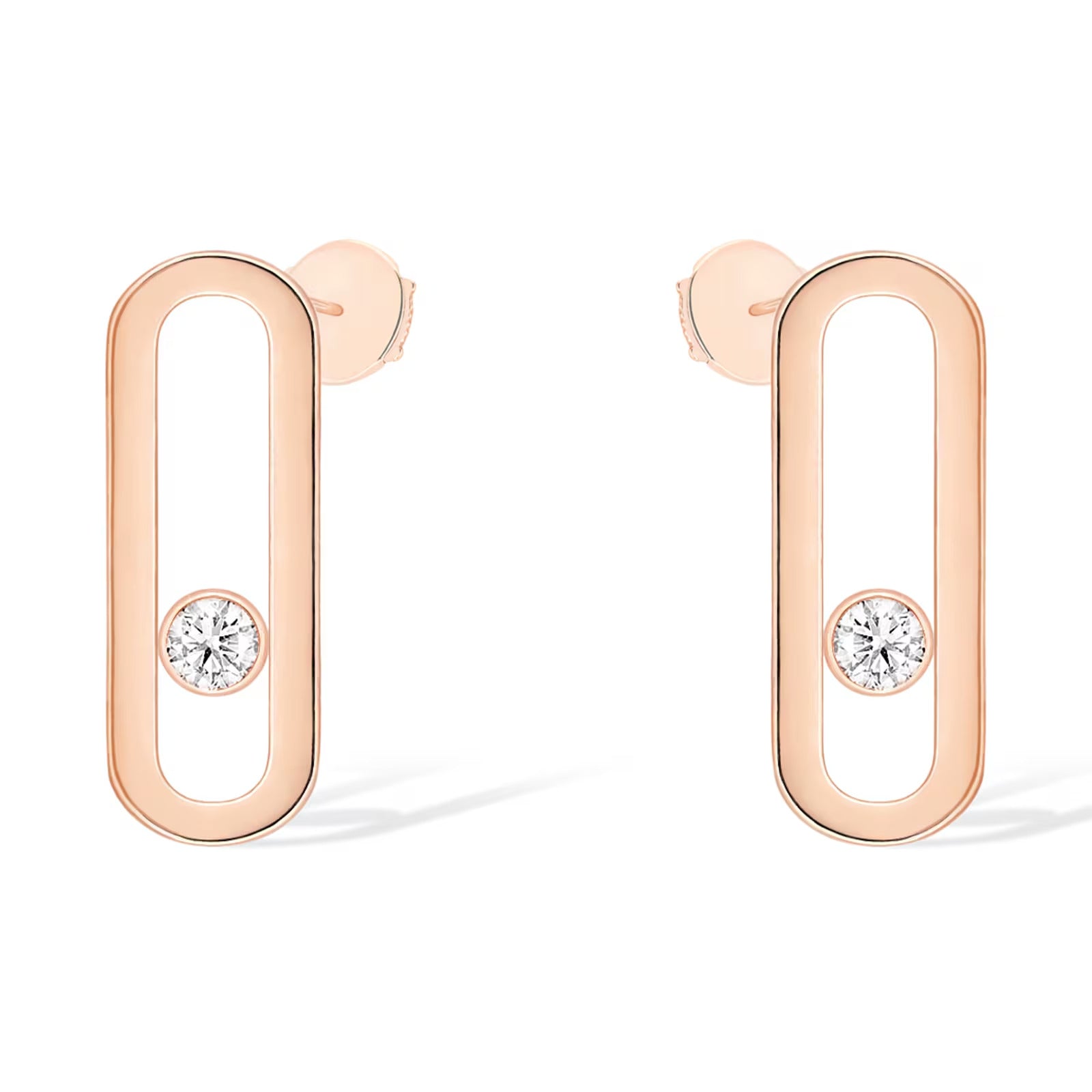 [Aura ] MOVE UNO SMALL 1 DIAMOND EARRINGS