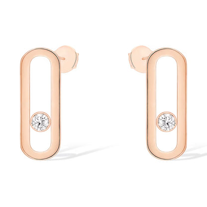 [⭐Aura ]MOVE UNO SMALL 1 DIAMOND EARRINGS