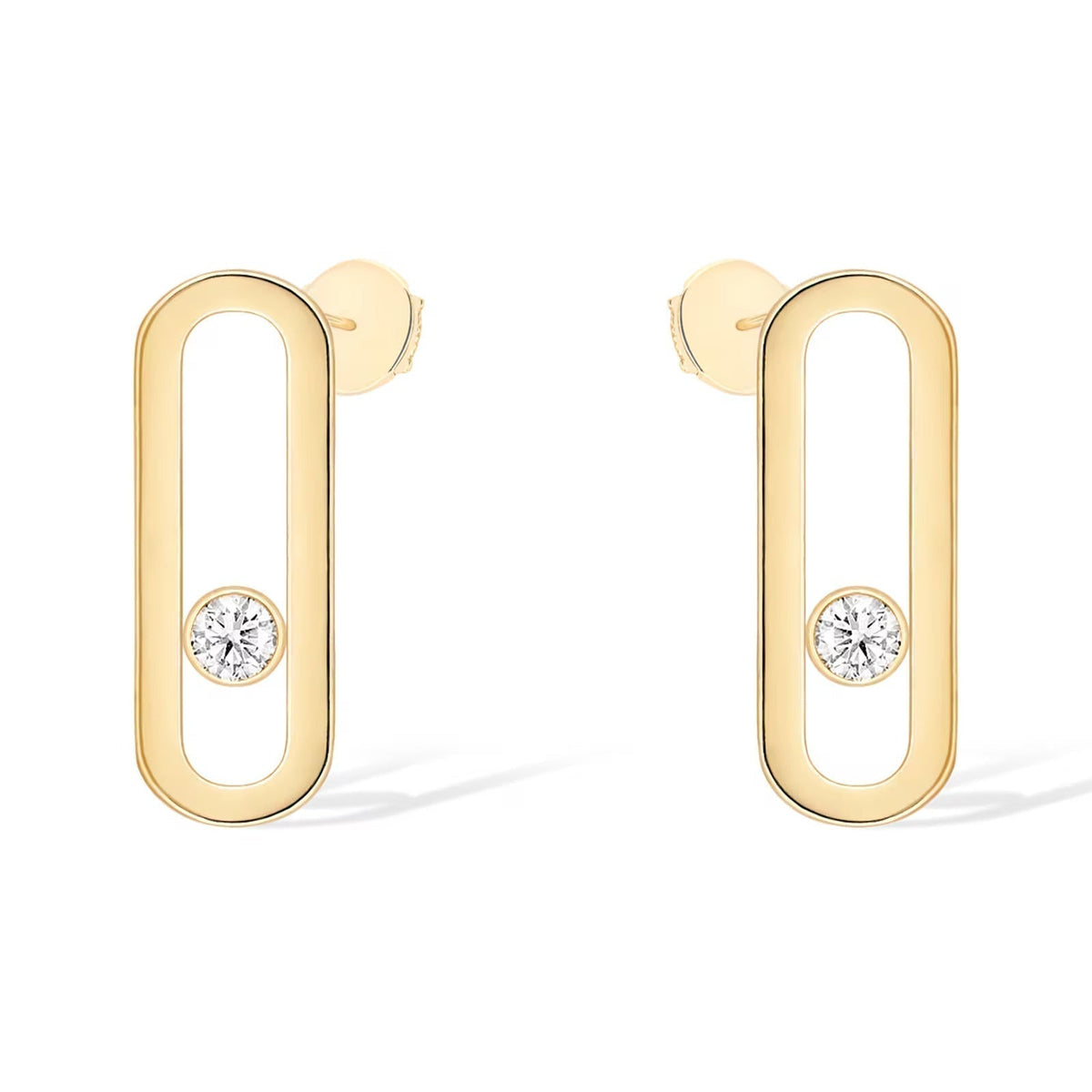 [⭐Aura ]MOVE UNO SMALL 1 DIAMOND EARRINGS