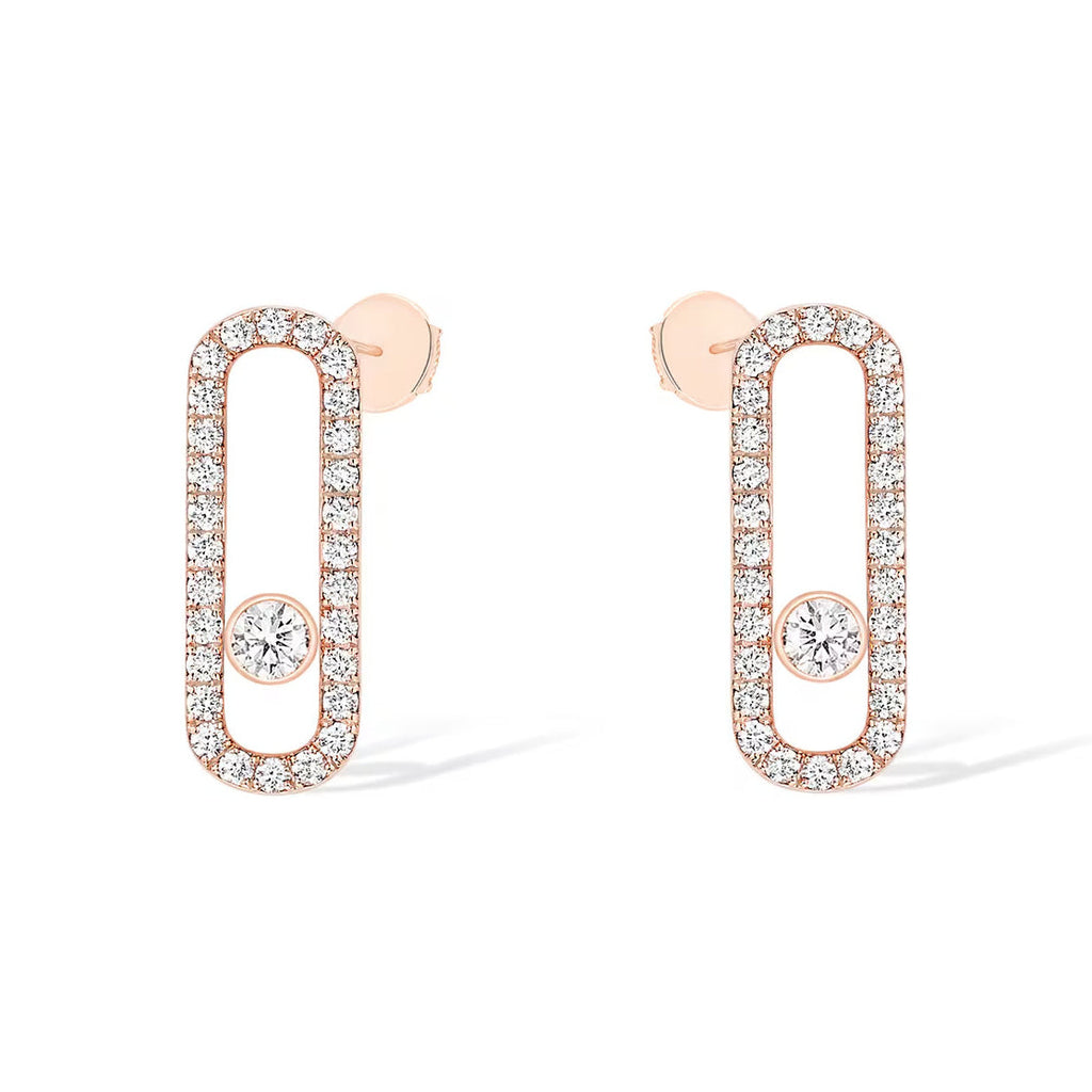 [Aura ] MOVE UNO STUD DIAMOND PAVED EARRINGS