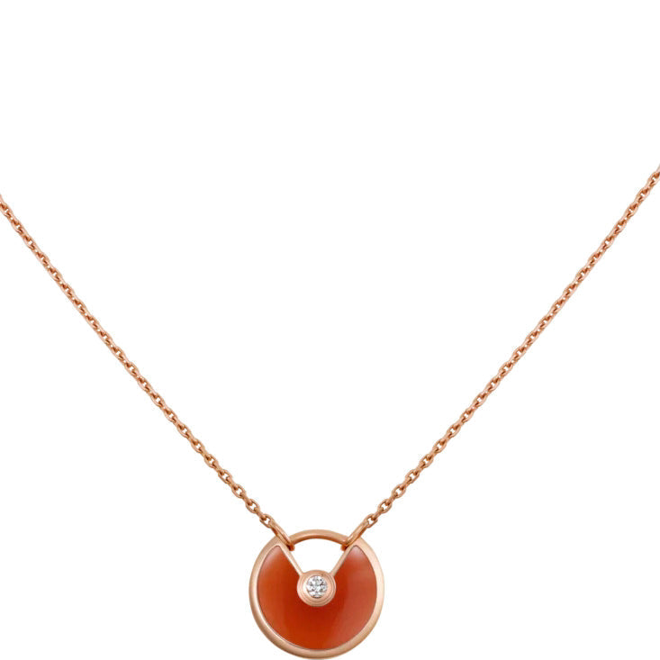 Aura AMULETTE GOLD CARNELIAN ONYX NECKLACE