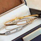 [Aura ]Move Pavé Diamond Bangle Bracelet M