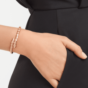 [⭐Aura]SERPENTI VIPER PINK GOLD BRACELET