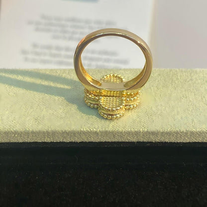 [⭐Aura]NEW CLOVER PINK ENAMEL RINGS