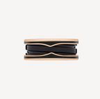 [⭐DORISW]ZERO 1 TWO-BAND WITH MATTE BLACK CERAMIC PINK GOLD RING