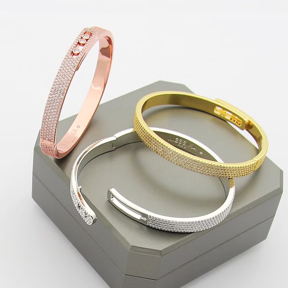 [Aura ]Move Noa Full Pavé Diamond Bangle Bracelet