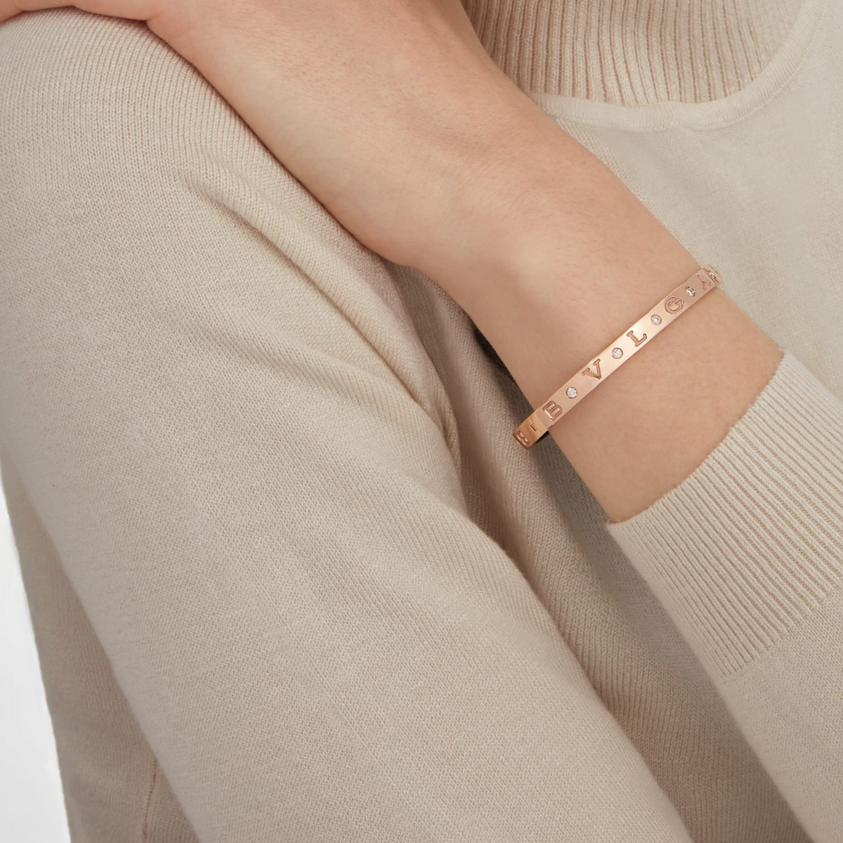 [⭐Veya]ZERO 1 ROSÉGOLD 12 DIAMANTEN ARMBAND