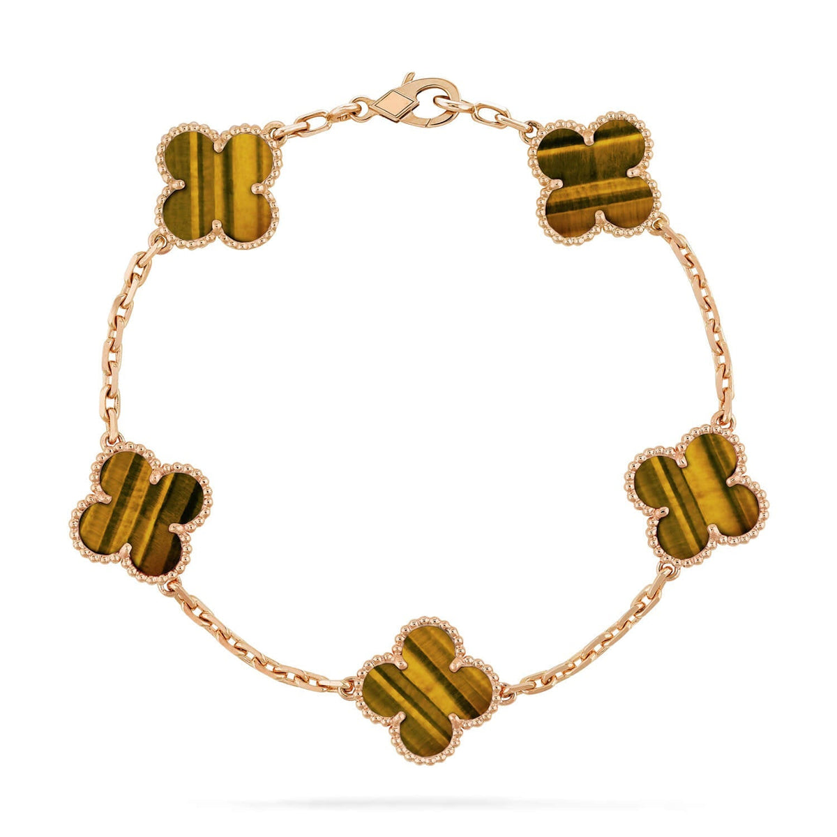 [Aura ]Neue CLOVER 5 MOTIVE TIGER EYE ARMBAND KOLLEKTION