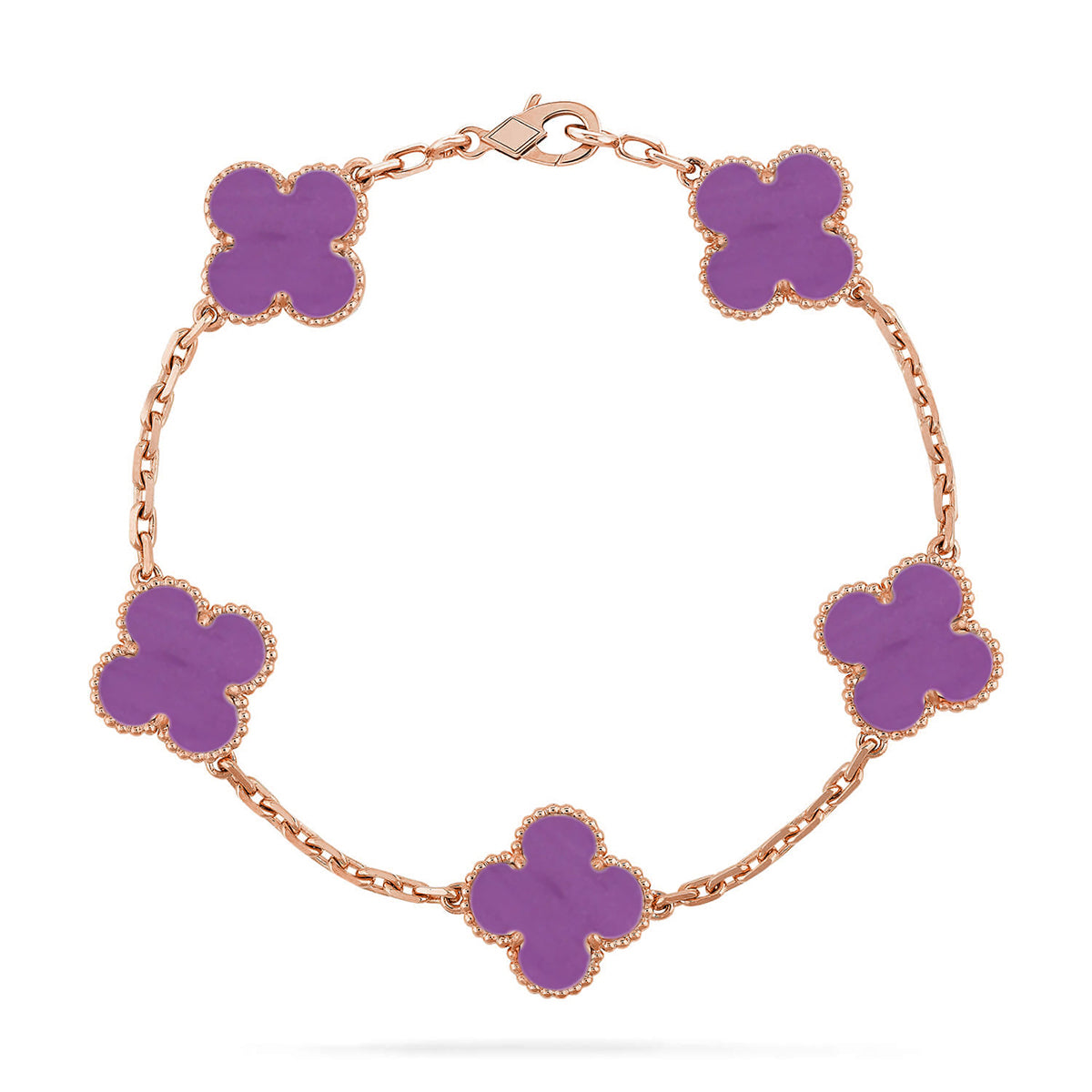 [Aura ]New  CLOVER 5 MOTIF VIOLET BRACELET COLLECTION