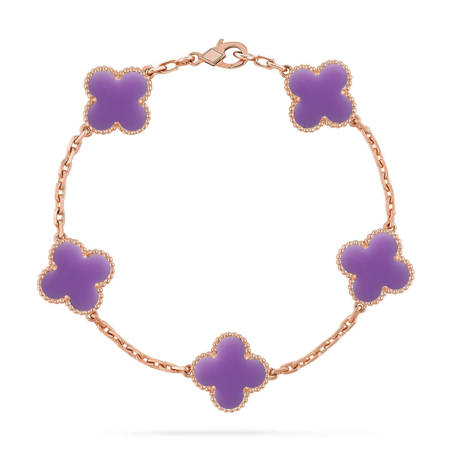 [Aura ]New CLOVER 5 MOTIF LIGHT PURPLE BRACELET COLLECTION