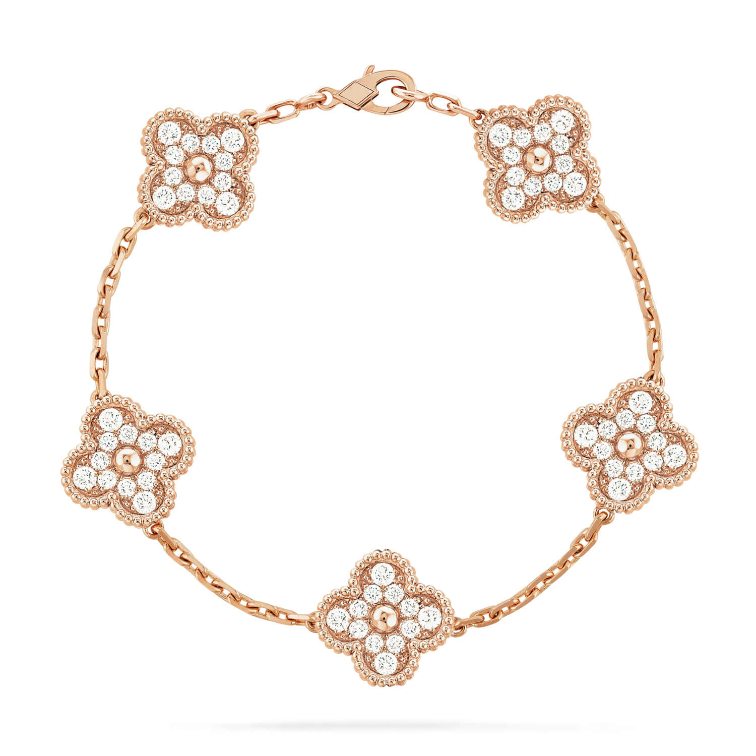 [Aura ] New  CLOVER 5 MOTIF FULL DIAMOND BRACELET COLLECTION