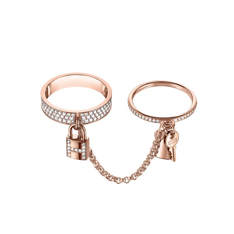 Aura HM KELLY CLOCHETTE DOUBLE RING IN  WITH DIAMONDS
