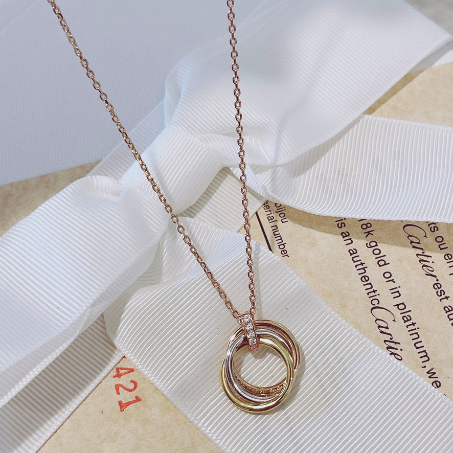 Aura TRINITY NECKLACE GOLD  DIAMONDS