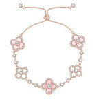 Aura CLOVER 5 MOTIF PINK BLUE RED WHITE BRACELET