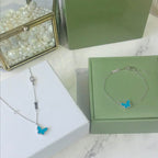 Aura BUTTERFLY TURQUOISE BUTTERFLY BRACELET SILVER