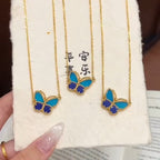 [Aura ] 2026 BUTTERFLY BLUE   NECKLACE
