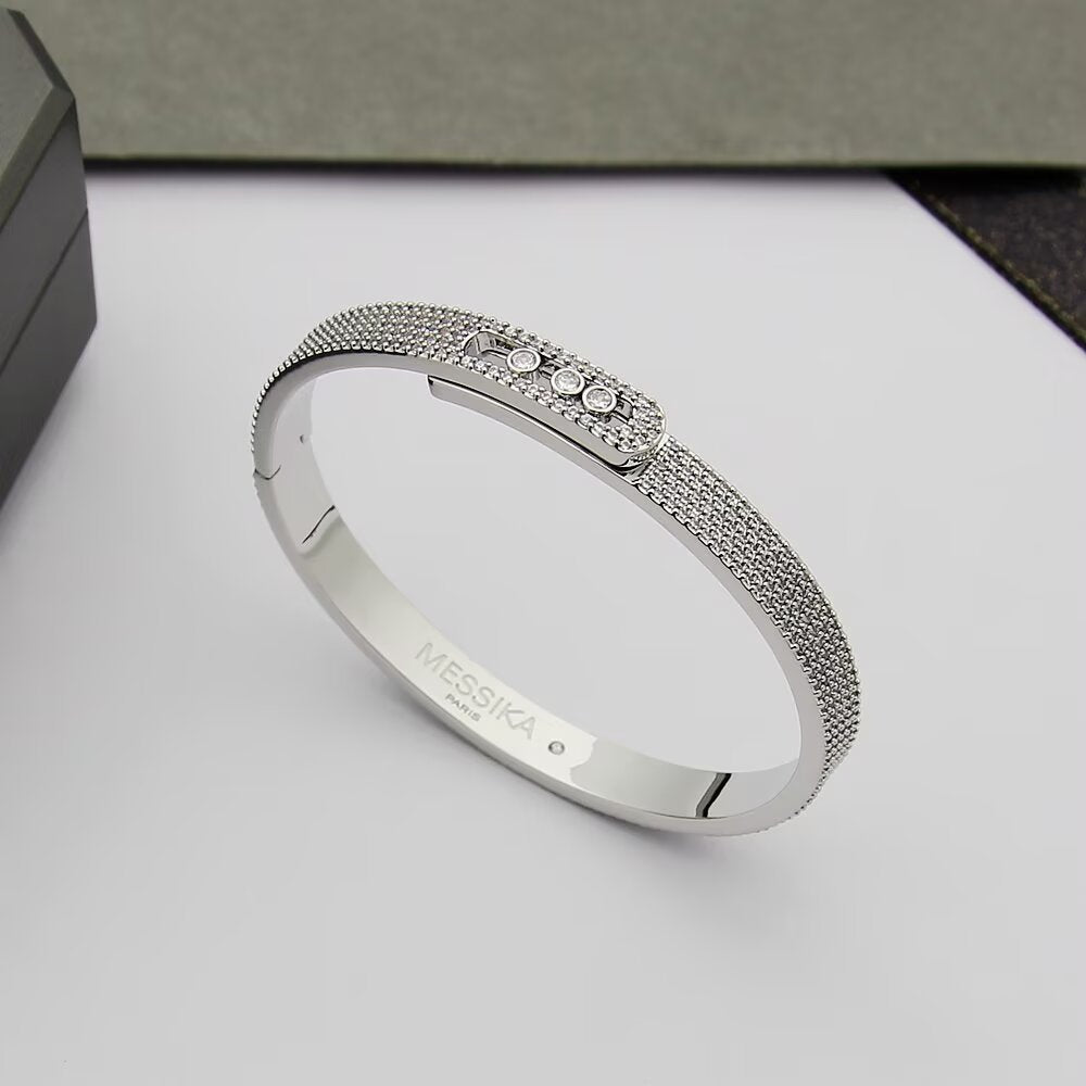 [Aura ]Move Noa Full Pavé Diamond Bangle Bracelet