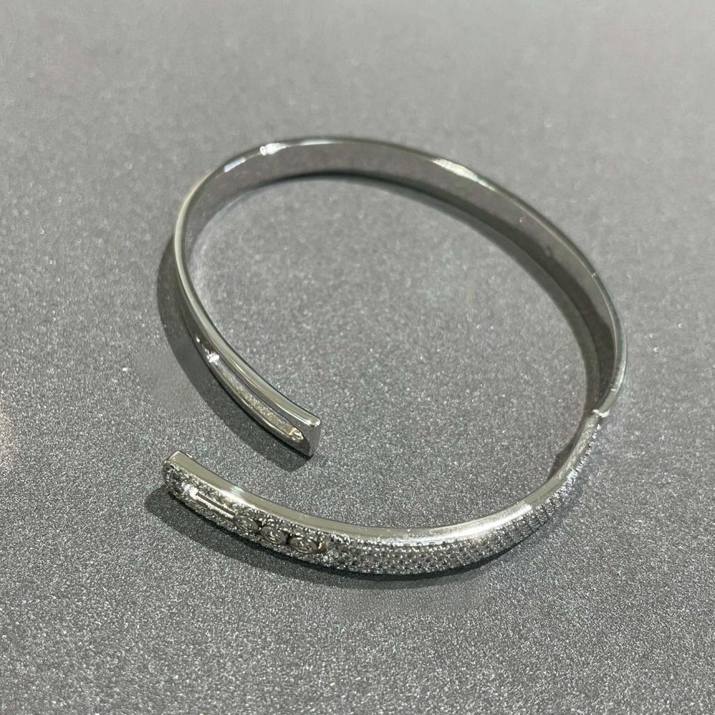 [Aura ]Move Noa Rose Gold Pavé Diamond Bangle Bracelet