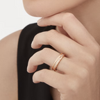 [⭐DORISW]ZERO 1 ONE-BAND PAVED DIAMONDS ON THE SPIRAL RING