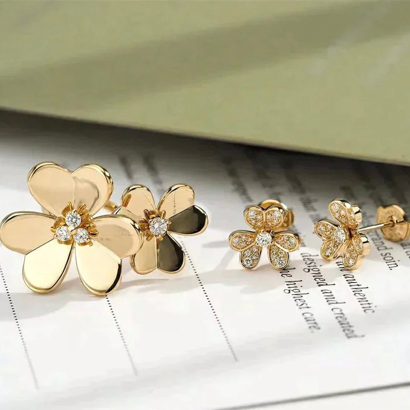 [⭐Aura ]CLOVER COMOS GOLD DIAMOND RING