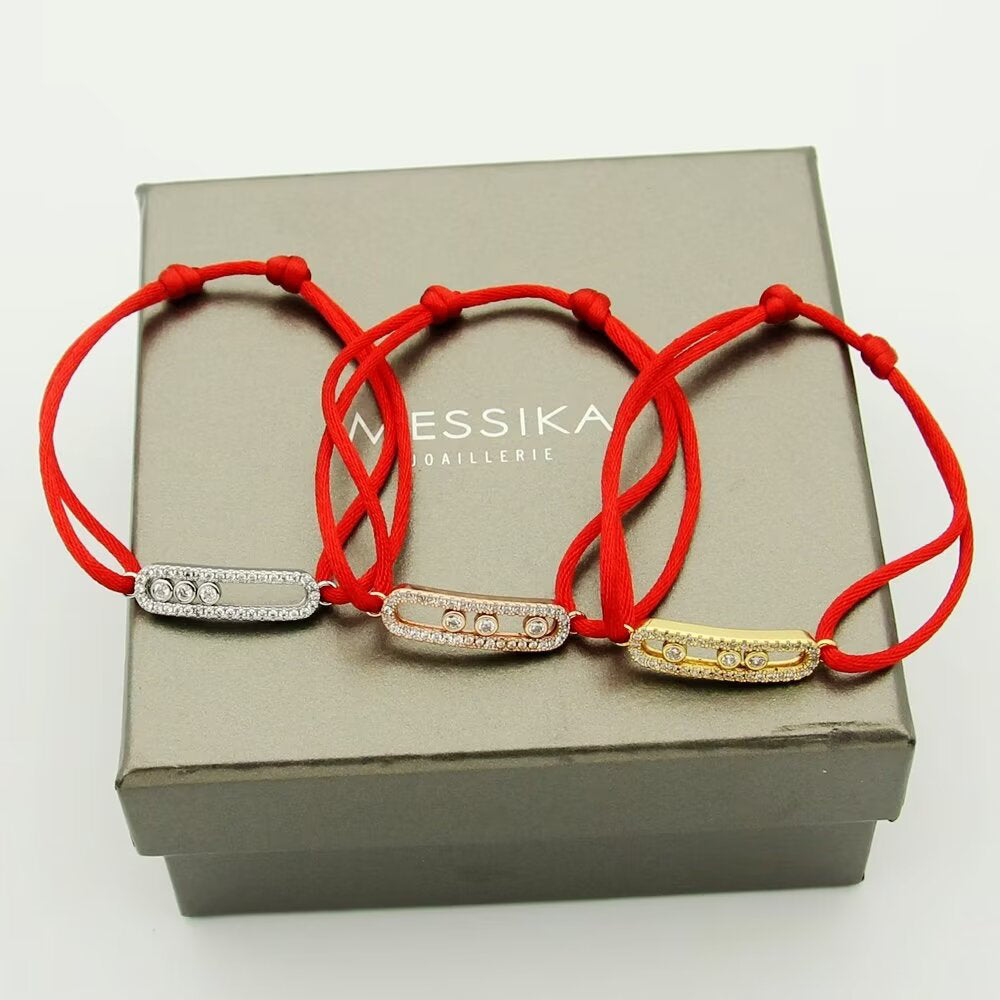 [Aura ]Messika Care(s) pink cord pavé bracelet