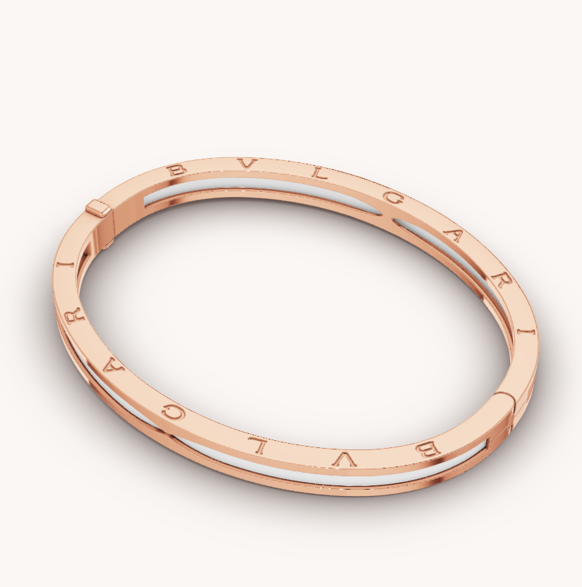 [⭐Veya]ZERO 1 PINKGOLD MIT WEISSEM KERAMIKARMBAND