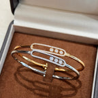 [Aura ]Move Pavé Diamond Bangle Bracelet M