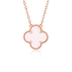 Aura CLOVER 15MM PINK MOTHER-OF-PEARL SINGLE FLOWER NECKLACE