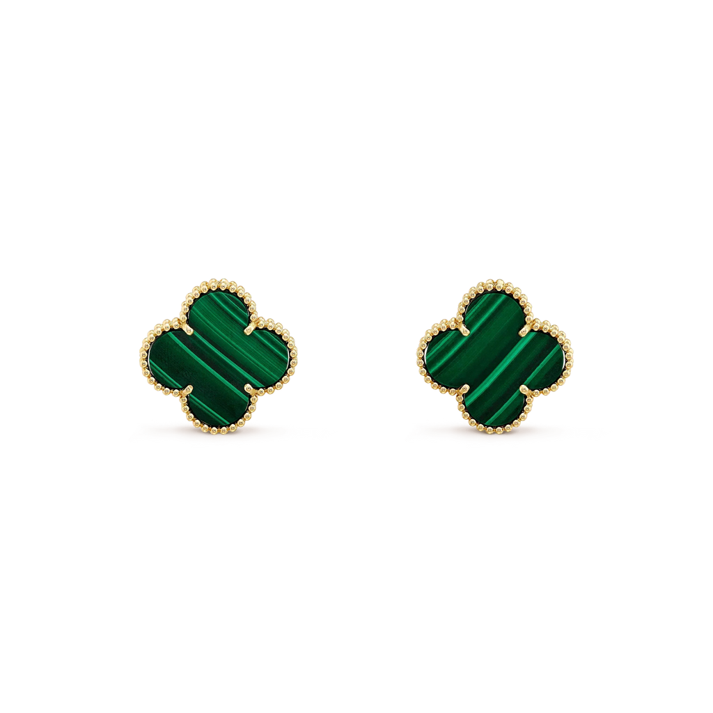 Aura CLOVER MINI 9,5MM MALACHIT OHRRINGE