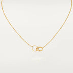 Aura LOVE NECKLACE DOUBLE RING GOLD