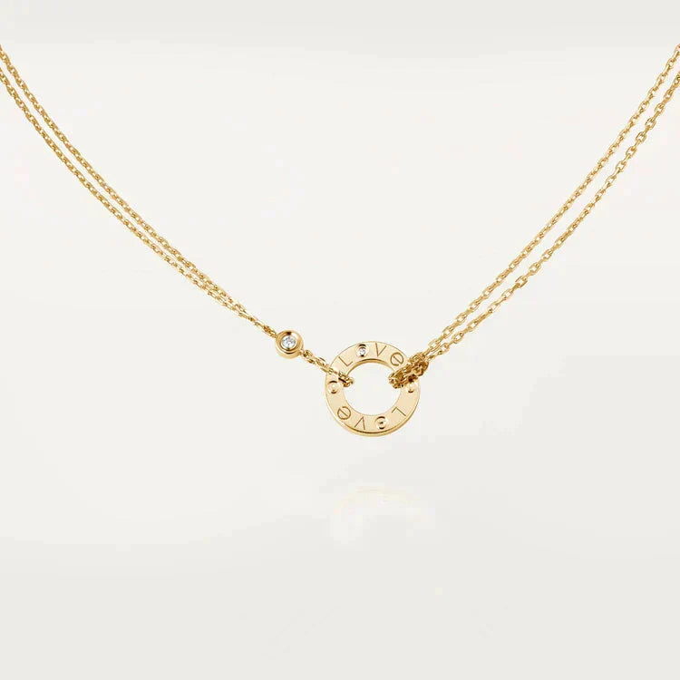 Aura LOVE NECKLACE 16MM 2 DIAMONDS