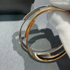 [Aura ]Move Noa Rose Gold Pavé Diamond Bangle Bracelet