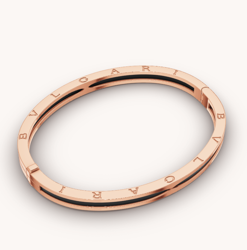 [⭐Veya]ZERO 1 PINKGOLD MIT SCHWARZEM KERAMIKARMBAND