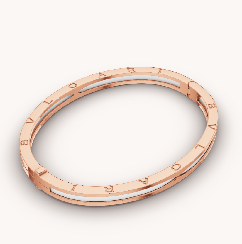 [⭐DORISW]ZERO 1 PINK GOLD WITH WHITE CERAMIC BRACELET