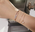 [Aura ]Move Pavé Diamond Bangle Bracelet M