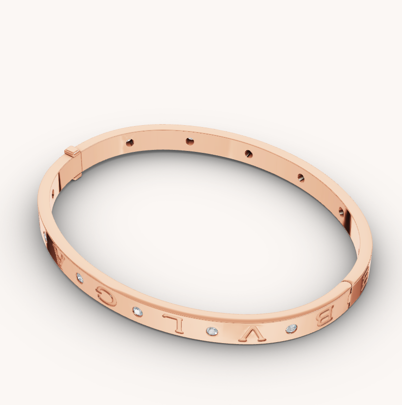 [⭐DORISW]ZERO 1 PINK GOLD 12 DIAMONDS BRACELET
