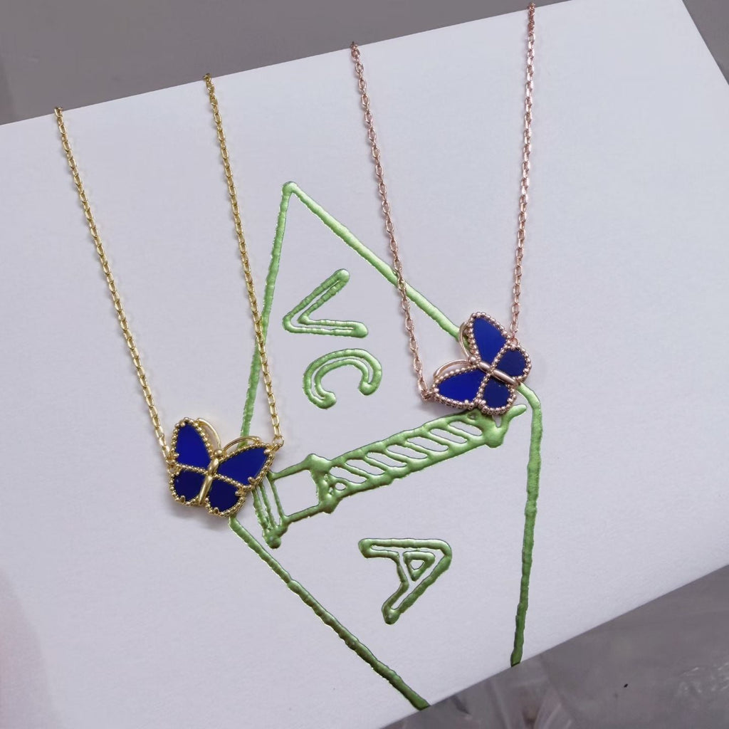 [Aura ] 2026 BUTTERFLY BLUE   NECKLACE