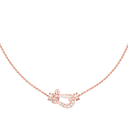 [⭐Aura ]FORCE 10 PINK GOLD DIAMOND NECKLACE