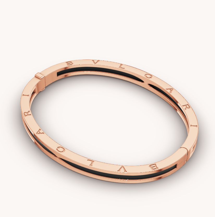 [⭐Veya]ZERO 1 PINKGOLD MIT SCHWARZEM KERAMIKARMBAND