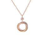 Aura TRINITY SILVER GOLD PINK GOLD NECKLACE